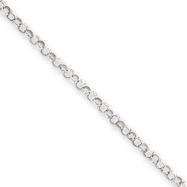Picture of Sterling Silver 2mm Rolo Chain Anklet