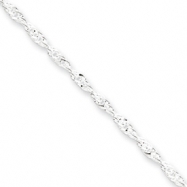 Picture of Sterling Silver 2mm Singapore Chain Anklet