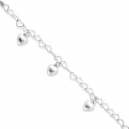 Picture of Sterling Silver Dangling Heart Bracelet