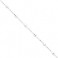 Picture of Sterling Silver 1mm Diamond-cut Beaded Chain