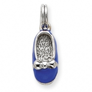 Picture of Sterling Silver Blue Enamel Shoe Charm