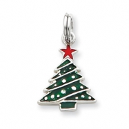 Picture of Sterling Silver Enamel Christmas Tree Charm