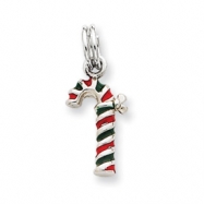 Picture of Sterling Silver Enamel Candy Cane Charm