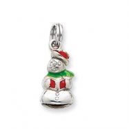 Picture of Sterling Silver Enamel Snowman Charm