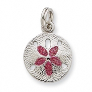 Picture of Sterling Silver Enamel Sanddollar Charm
