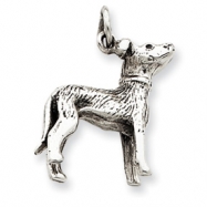 Picture of Sterling Silver Antiqued Dog Charm