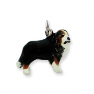 Picture of Sterling Silver Enameled Bernese Mountain Dog Charm