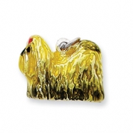 Picture of Sterling Silver Enameled Full Shiu Tzu Charm