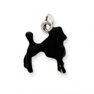 Picture of Sterling Silver Enameled Black Poodle Charm