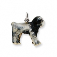 Picture of Sterling Silver Enameled Sheep Dog Charm