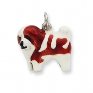 Picture of Sterling Silver Enameled Coton De Tulear Charm