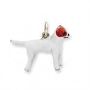 Picture of Sterling Silver Enameled Jack Russell Charm