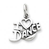Picture of Sterling Silver Antiqued I Love Dance Charm