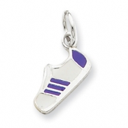 Picture of Sterling Silver Purple Enameled Sneaker Charm