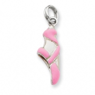 Picture of Sterling Silver Pink Enamel Ballet Slipper Charm