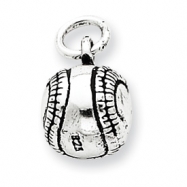 Picture of Sterling Silver Antiqued Baseball Charm