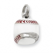 Picture of Sterling Silver Enamel Baseball Charm