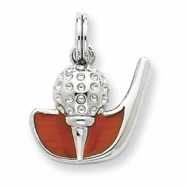 Picture of Sterling Silver Enamel Golf Club & Ball Charm