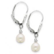 Picture of Sterling Silver White Cultured Pearl Earrings