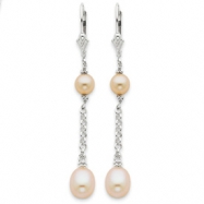 Picture of Sterling Silver Natural Cultured Pearl Earrings