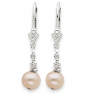 Picture of Sterling Silver Natural Cultured Pearl Earrings