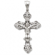 Picture of Sterling Silver CZ Crucifix Pendant