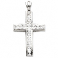 Picture of Sterling Silver CZ Cross Pendant