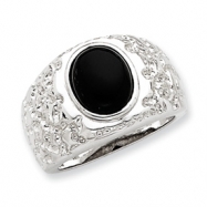 Picture of Sterling Silver Men's Onyx Ring
