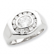 Picture of Sterling Silver Men's CZ Ring