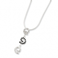 Picture of Sterling Silver CZ & Sapphire Necklace chain