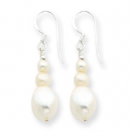 Picture of Sterling Silver White Freshwater Cultured Pearl Earrings