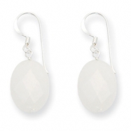 Picture of Sterling Silver White Jade Earrings