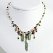 Picture of Sterling Silver Citrine/Amethyst/Peridot/Kyanite/Jasper Necklace chain
