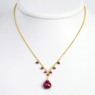 Picture of Sterling Silver & Vermeil Ruby Necklace chain