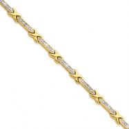 Picture of Sterling Silver Vermeil Diamond Accent  X  Bracelet