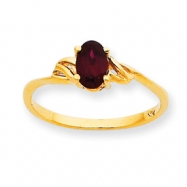 Picture of 10k Polished Geniune Garnet Birthstone Ring