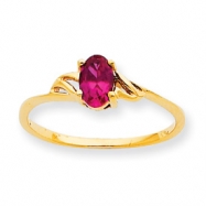 Picture of 10k Polished Geniune Ruby Birthstone Ring