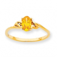 Picture of 10k Polished Geniune Citrine Birthstone Ring
