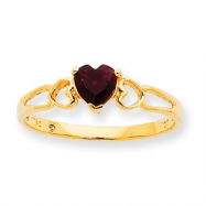 Picture of 10k Polished Geniune Garnet Birthstone Ring