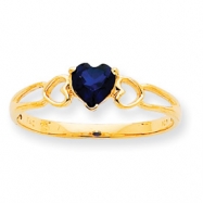 Picture of 10k Polished Geniune Sapphire Birthstone Ring