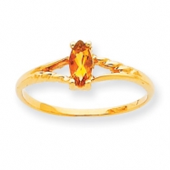 Picture of 10k Polished Geniune Citrine Birthstone Ring