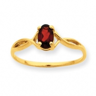 Picture of 10k Polished Geniune Garnet Birthstone Ring