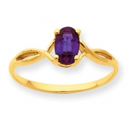 Picture of 10k Polished Geniune Rhodolite Garnet Birthstone Ring