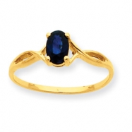 Picture of 10k Polished Geniune Sapphire Birthstone Ring