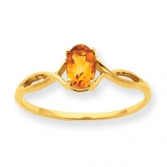 Picture of 10k Polished Geniune Citrine Birthstone Ring