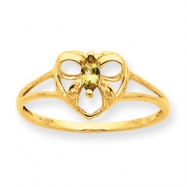 Picture of 10k Polished Geniune Peridot Birthstone Ring