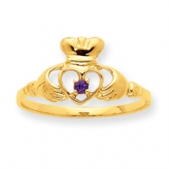 Picture of 10k Polished Geniune Rhodolite Garnet Birthstone Ring