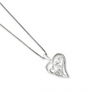 Picture of Sterling Silver Diamond Mom Necklace chain