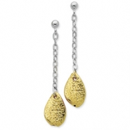 Picture of Sterling Silver & Rhodium Teardrop Dangle Earrings