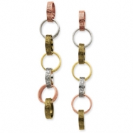 Picture of Sterling Silver Quad Colored Circle Dangle Earrings